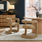 Chaise de salle à manger en cuir vegan Winslow Premium