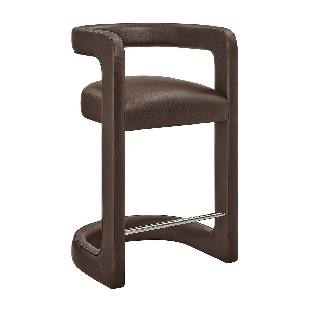 Tabouret de comptoir Winslow en cuir végan de qualité supérieure