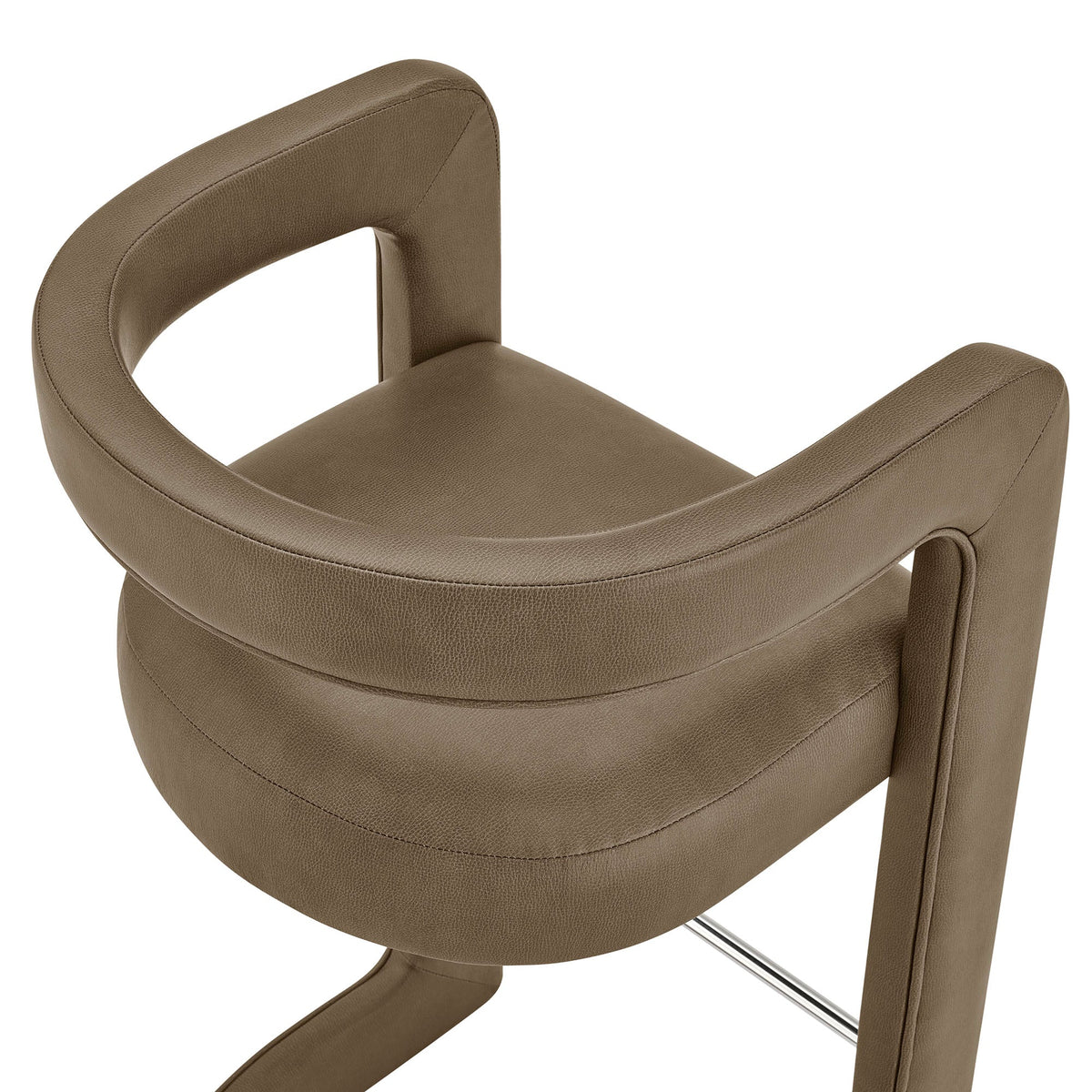 Tabouret de comptoir Winslow en cuir végan de qualité supérieure