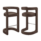 Winslow – Lot de 2 tabourets de bar en similicuir végétalien de qualité supérieure