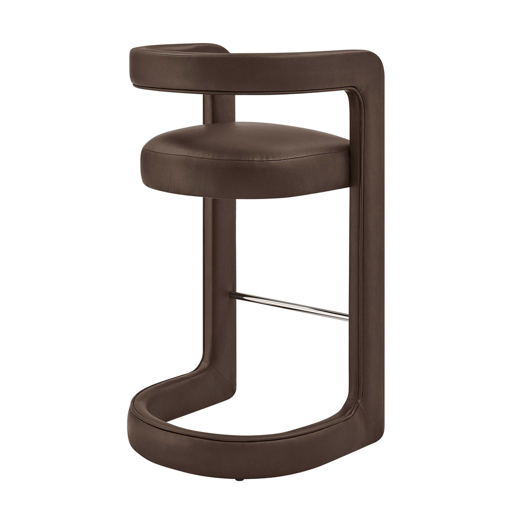 Winslow – Lot de 2 tabourets de bar en similicuir végétalien de qualité supérieure