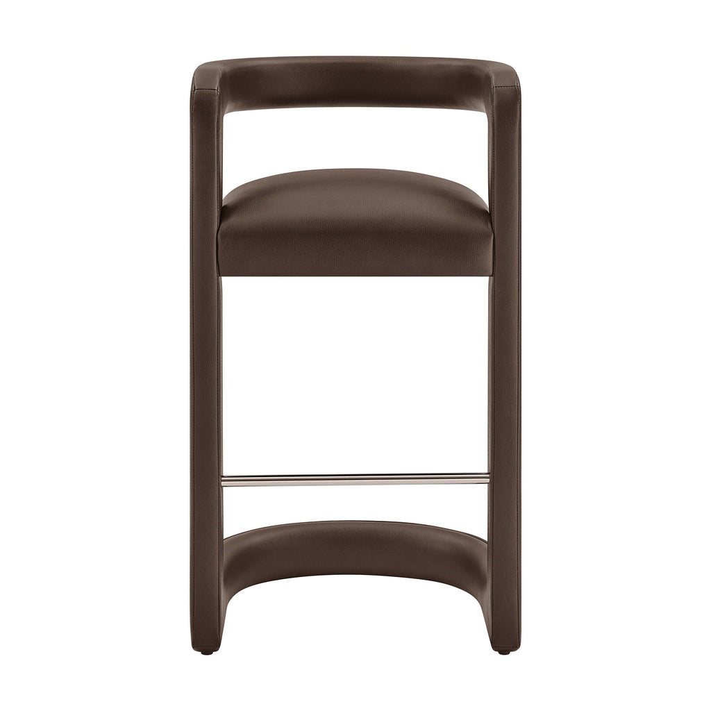 Winslow – Lot de 2 tabourets de bar en similicuir végétalien de qualité supérieure