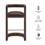 Winslow – Lot de 2 tabourets de bar en similicuir végétalien de qualité supérieure