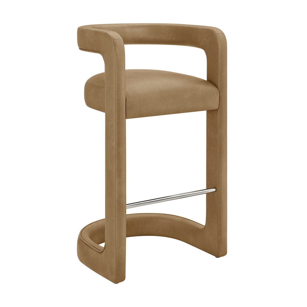 Winslow – Lot de 2 tabourets de bar en similicuir végétalien de qualité supérieure