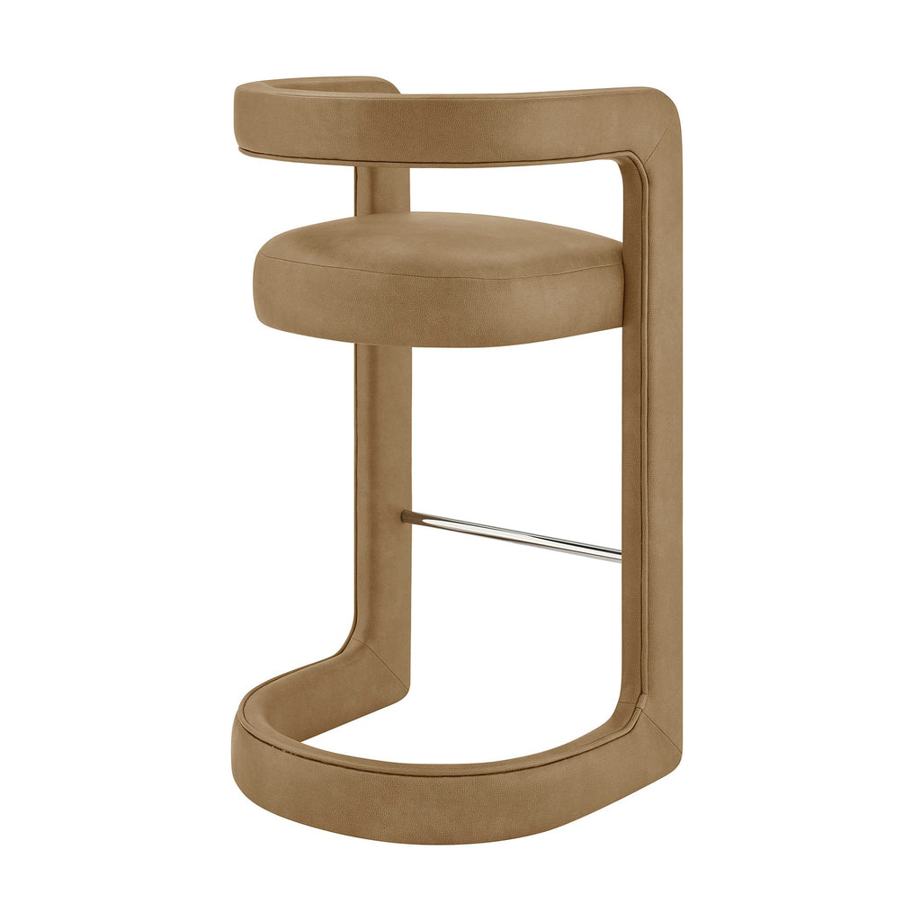 Winslow – Lot de 2 tabourets de bar en similicuir végétalien de qualité supérieure