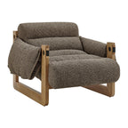 Fauteuil de salon à dossier suspendu en tissu rembourré Sorelle