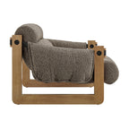 Fauteuil de salon à dossier suspendu en tissu rembourré Sorelle