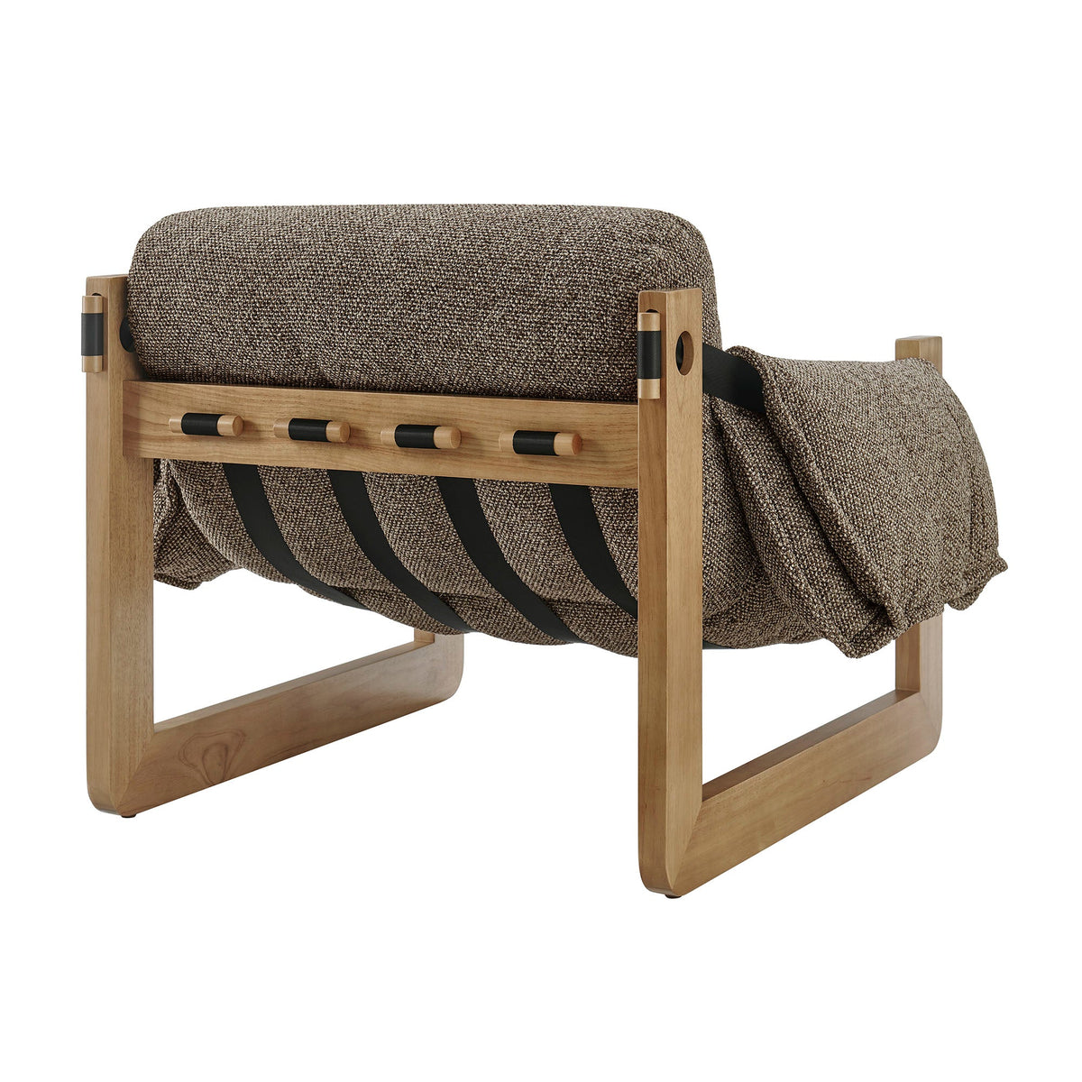 Fauteuil de salon à dossier suspendu en tissu rembourré Sorelle