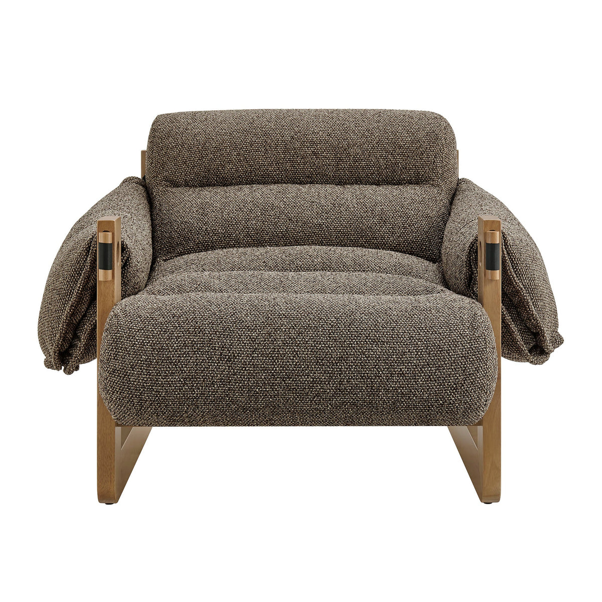 Fauteuil de salon à dossier suspendu en tissu rembourré Sorelle