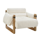 Fauteuil de salon à dossier suspendu en tissu rembourré Sorelle