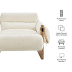 Fauteuil de salon à dossier suspendu en tissu rembourré Sorelle
