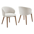 Lot de 2 chaises de salle à manger Anelle rembourrées en tissu