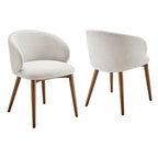 Lot de 2 chaises de salle à manger Anelle rembourrées en tissu