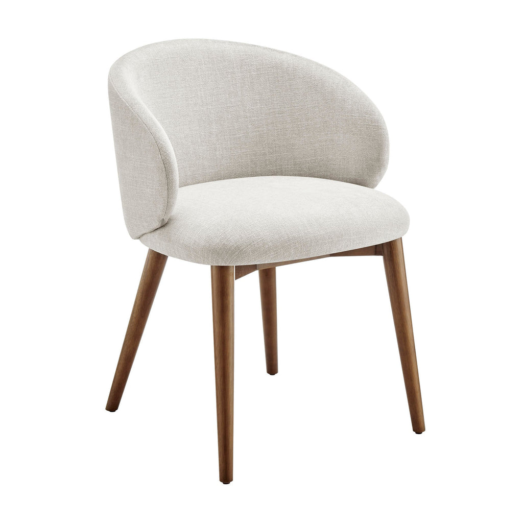 Lot de 2 chaises de salle à manger Anelle rembourrées en tissu