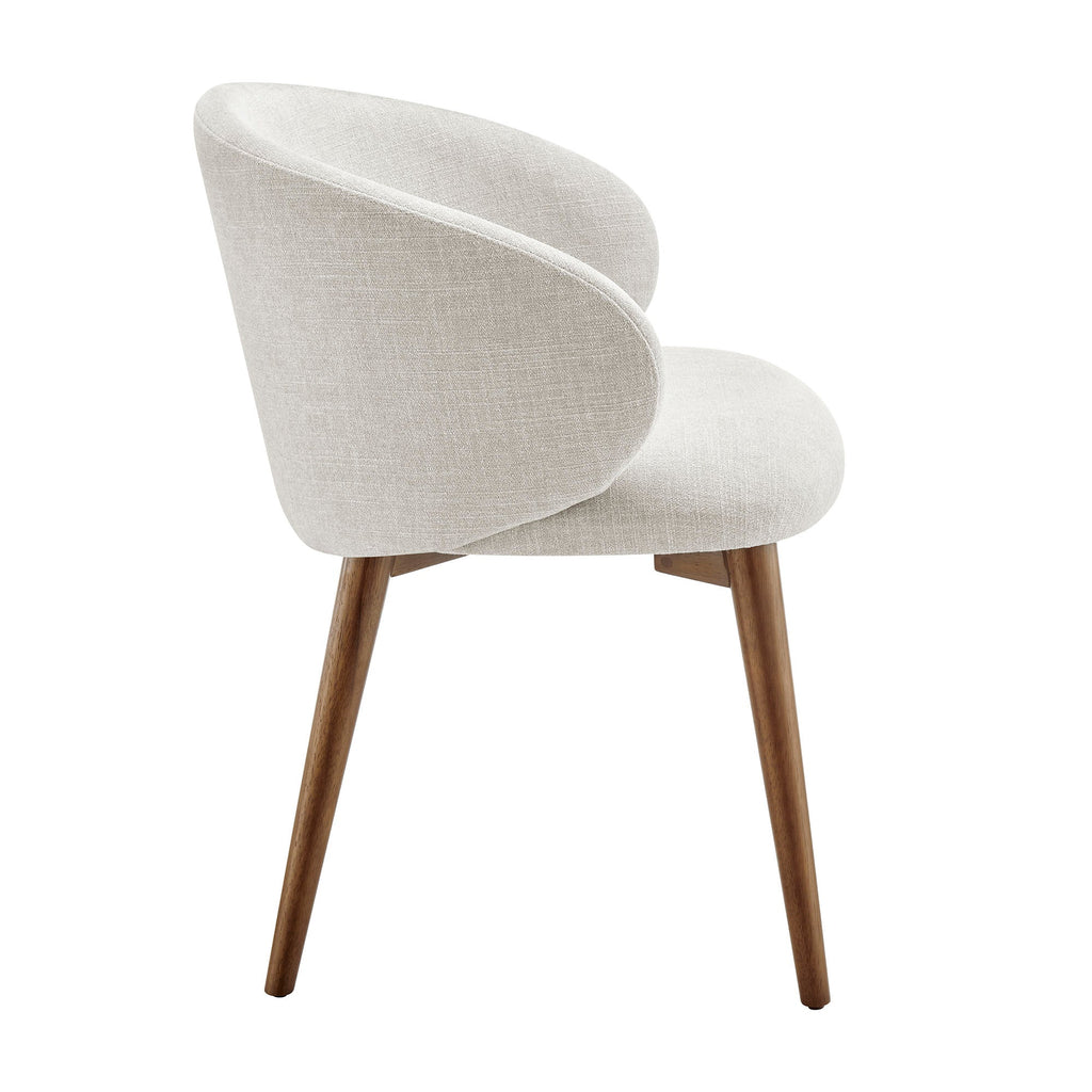 Lot de 2 chaises de salle à manger Anelle rembourrées en tissu