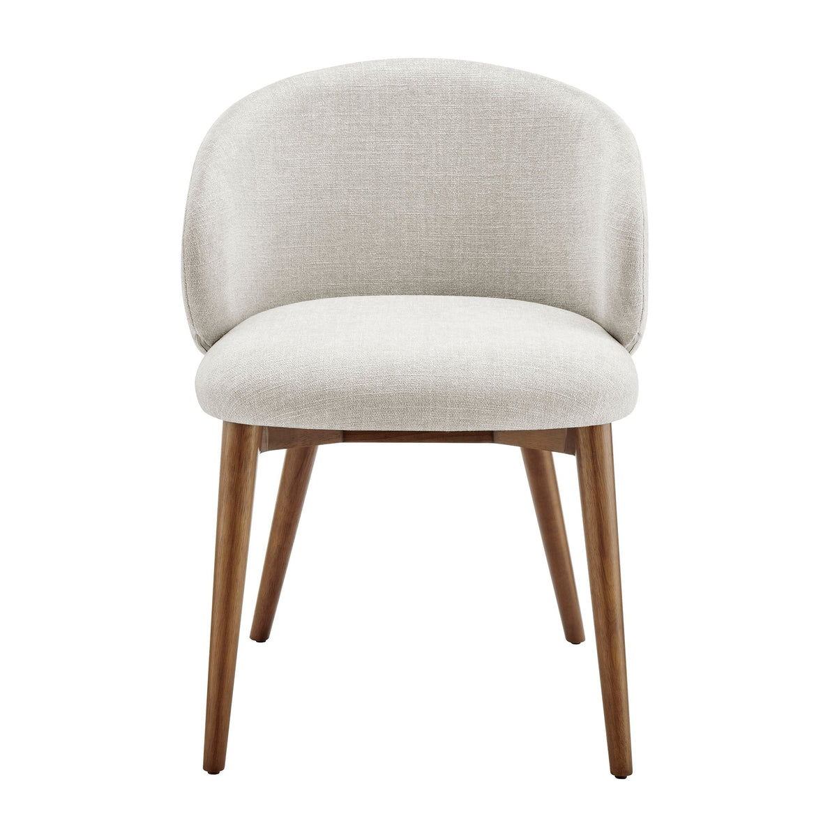 Lot de 2 chaises de salle à manger Anelle rembourrées en tissu