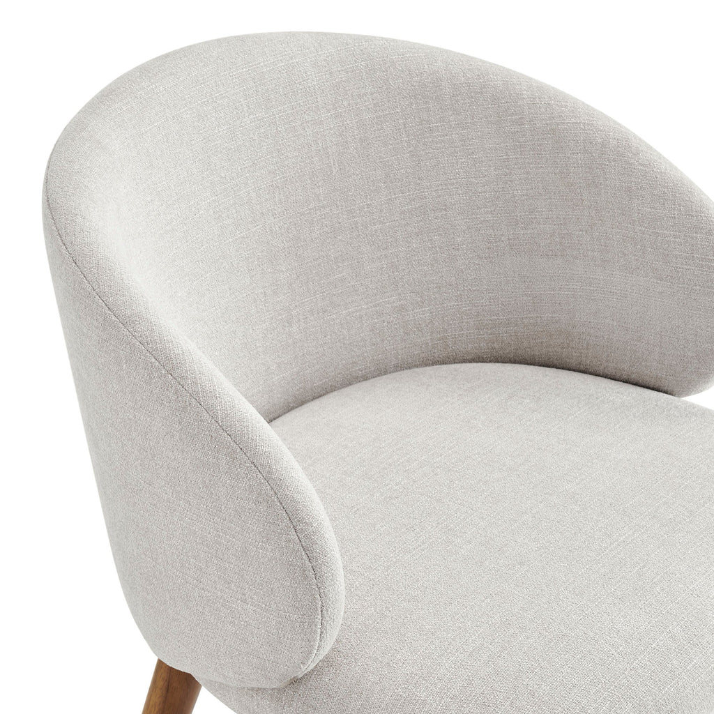 Lot de 2 chaises de salle à manger Anelle rembourrées en tissu