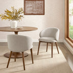 Lot de 2 chaises de salle à manger Anelle rembourrées en tissu