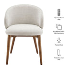Lot de 2 chaises de salle à manger Anelle rembourrées en tissu