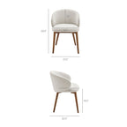 Lot de 2 chaises de salle à manger Anelle rembourrées en tissu