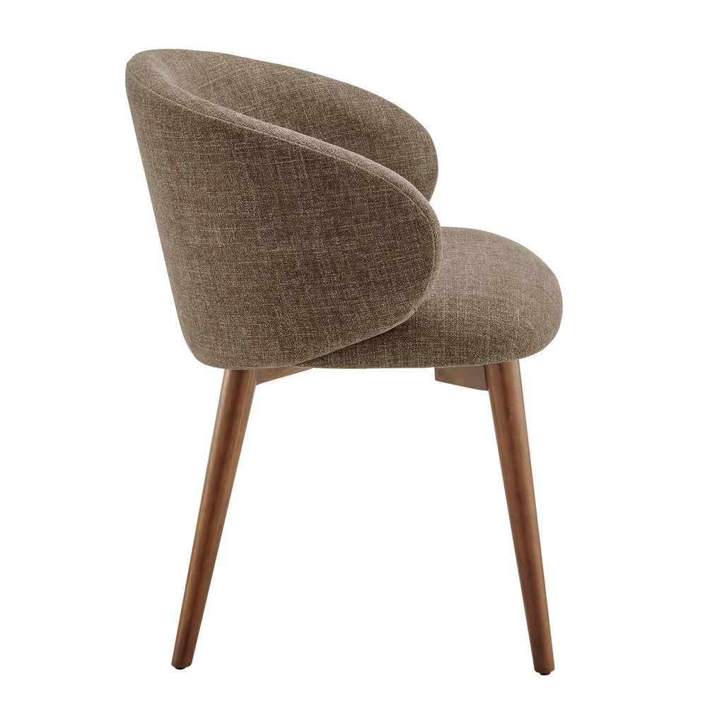 Lot de 2 chaises de salle à manger Anelle rembourrées en tissu
