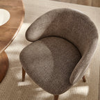 Lot de 2 chaises de salle à manger Anelle rembourrées en tissu