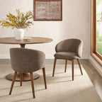Lot de 2 chaises de salle à manger Anelle rembourrées en tissu