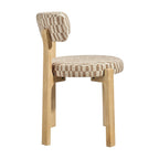 Lot de 2 chaises de salle à manger Marsha rétro en tissu d'ameublement