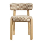 Lot de 2 chaises de salle à manger Marsha rétro en tissu d'ameublement