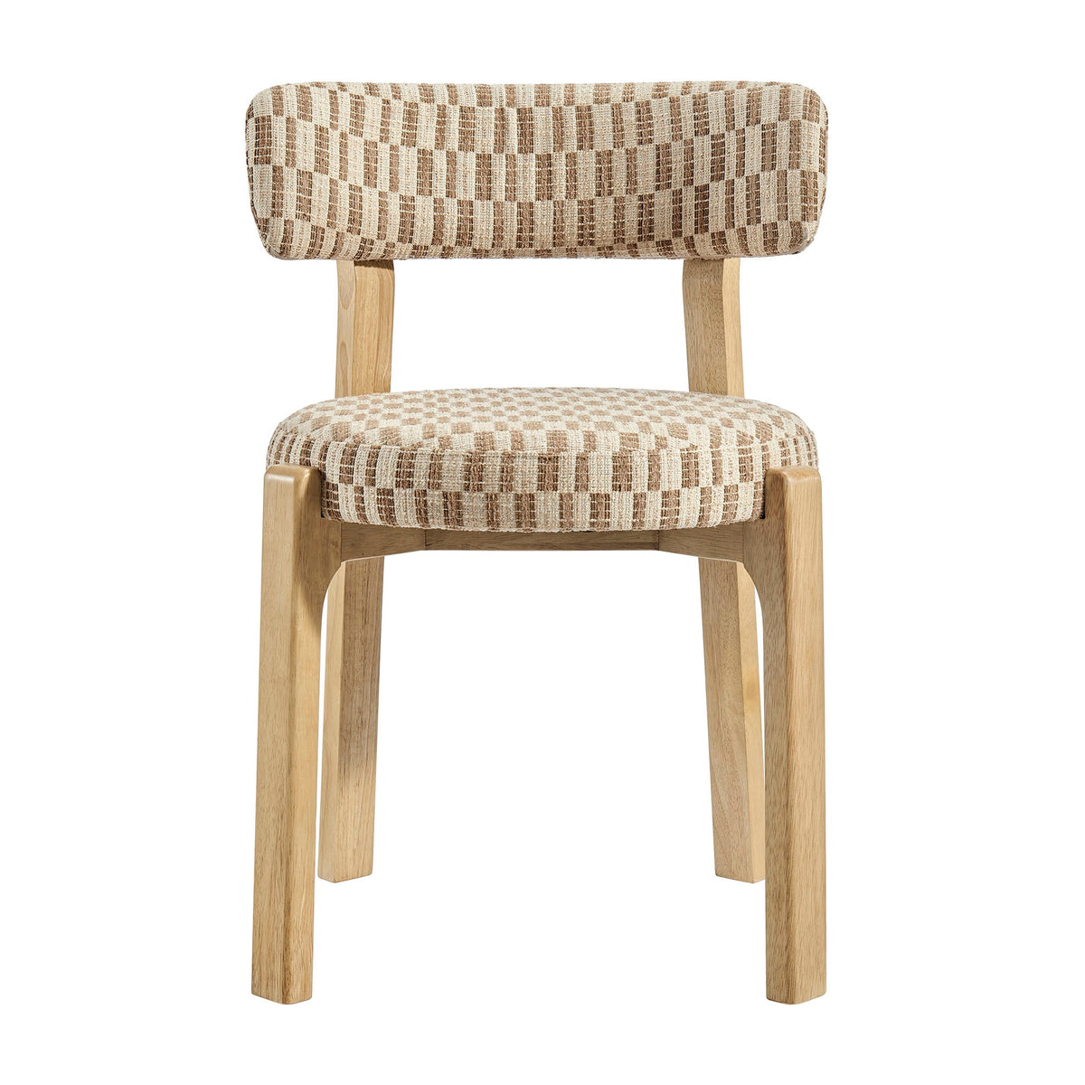 Lot de 2 chaises de salle à manger Marsha rétro en tissu d'ameublement