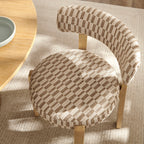 Lot de 2 chaises de salle à manger Marsha rétro en tissu d'ameublement