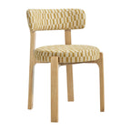 Lot de 2 chaises de salle à manger Marsha rétro en tissu d'ameublement