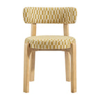 Lot de 2 chaises de salle à manger Marsha rétro en tissu d'ameublement