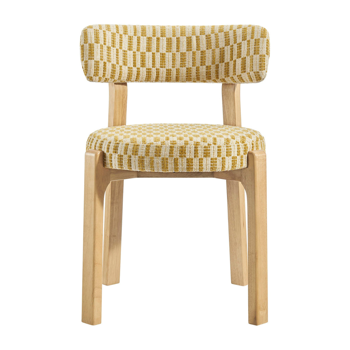 Lot de 2 chaises de salle à manger Marsha rétro en tissu d'ameublement