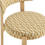 Lot de 2 chaises de salle à manger Marsha rétro en tissu d'ameublement