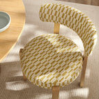 Lot de 2 chaises de salle à manger Marsha rétro en tissu d'ameublement