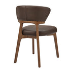 Lot de 2 chaises de salle à manger Daphne en cuir végétalien