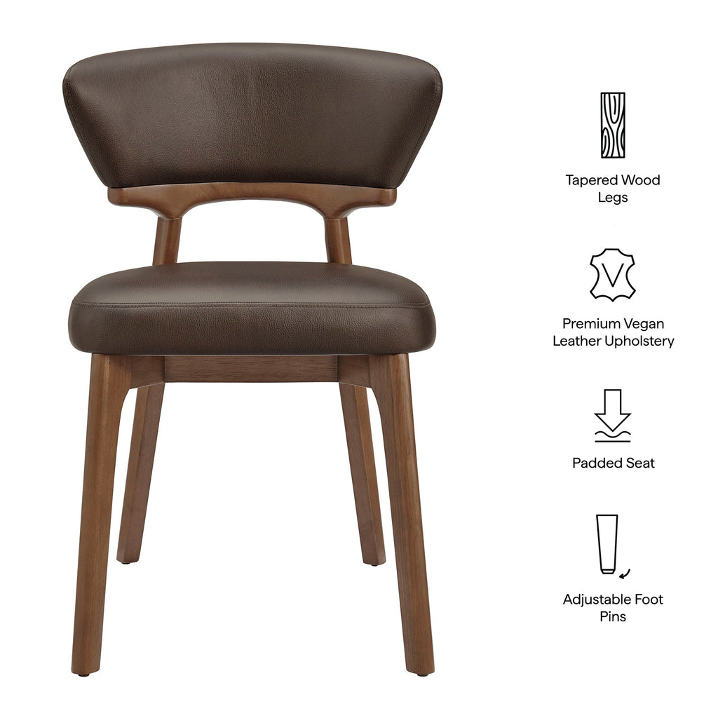 Lot de 2 chaises de salle à manger Daphne en cuir végétalien