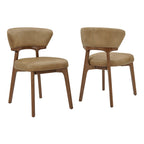 Lot de 2 chaises de salle à manger Daphne en cuir végétalien