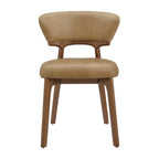 Lot de 2 chaises de salle à manger Daphne en cuir végétalien
