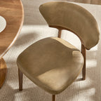 Lot de 2 chaises de salle à manger Daphne en cuir végétalien