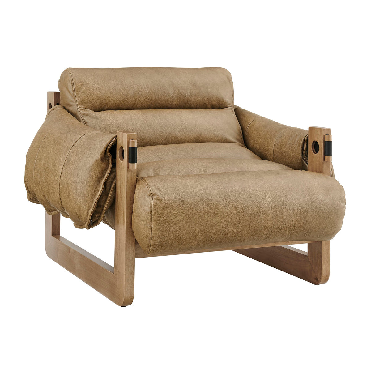 Fauteuil de salon Sorelle en similicuir vegan