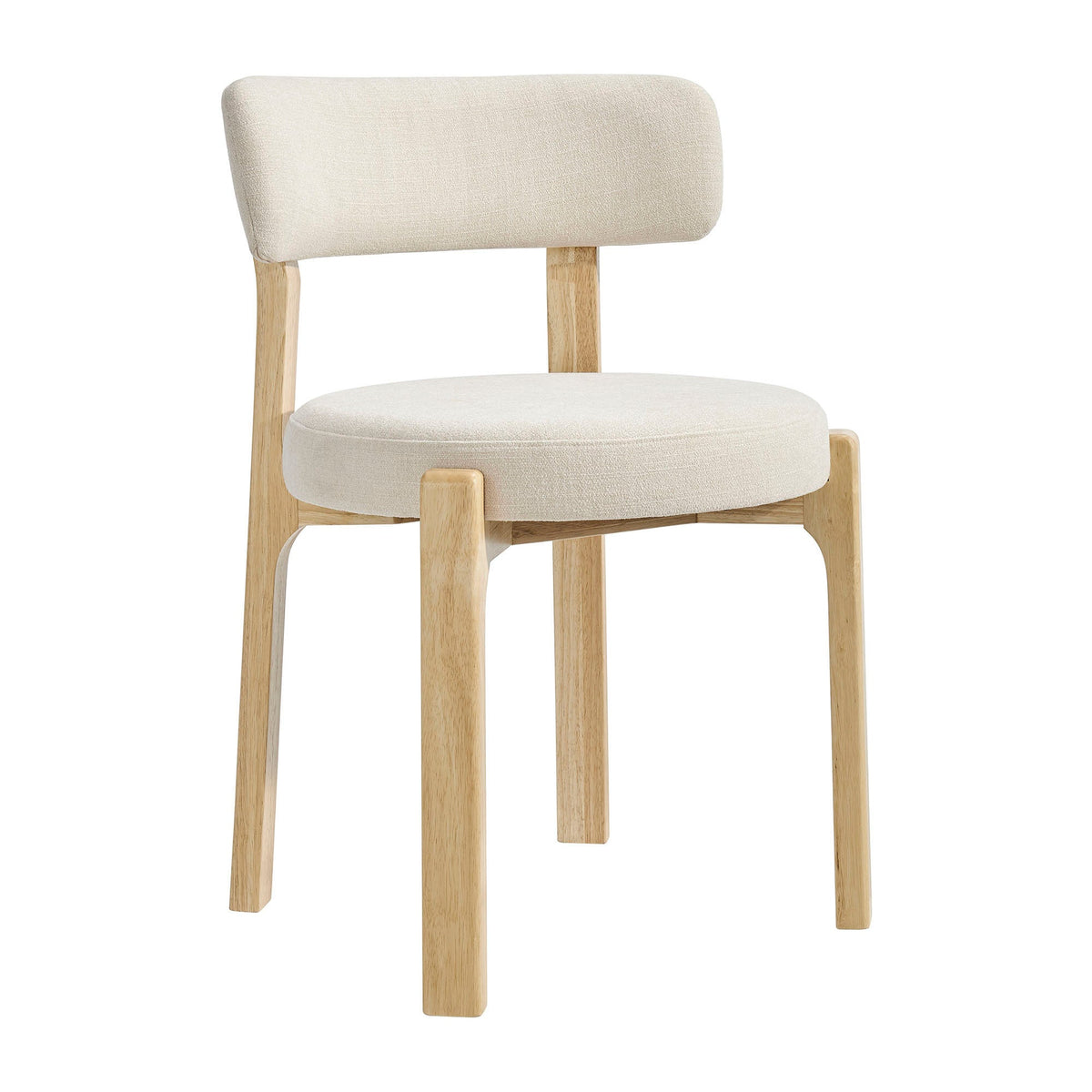 Lot de 2 chaises de salle à manger Marsha en tissu rembourré