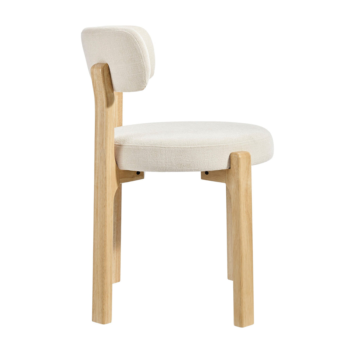 Lot de 2 chaises de salle à manger Marsha en tissu rembourré