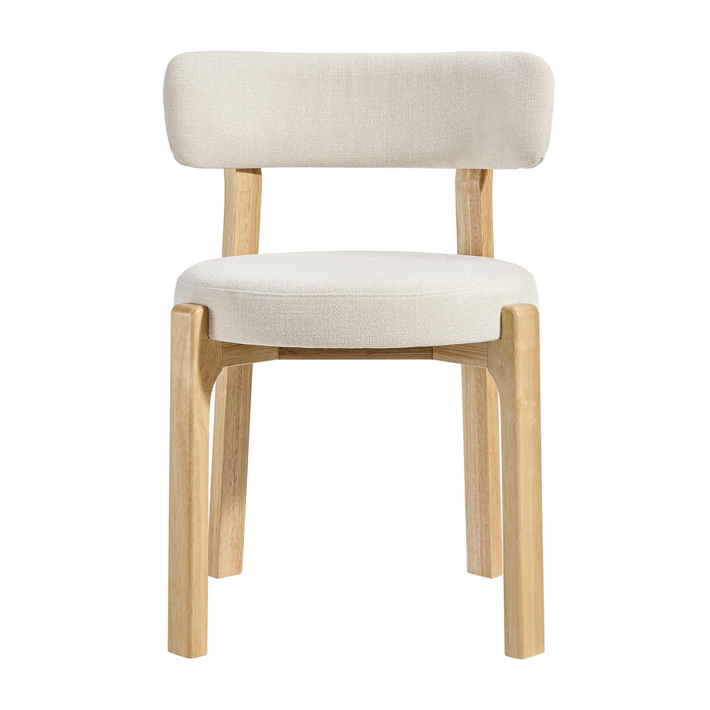 Lot de 2 chaises de salle à manger Marsha en tissu rembourré