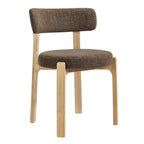 Lot de 2 chaises de salle à manger Marsha en tissu rembourré