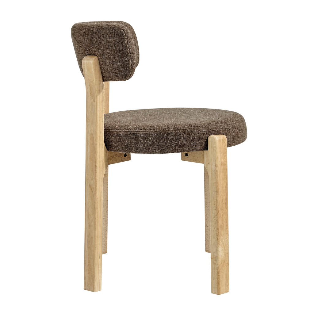 Lot de 2 chaises de salle à manger Marsha en tissu rembourré