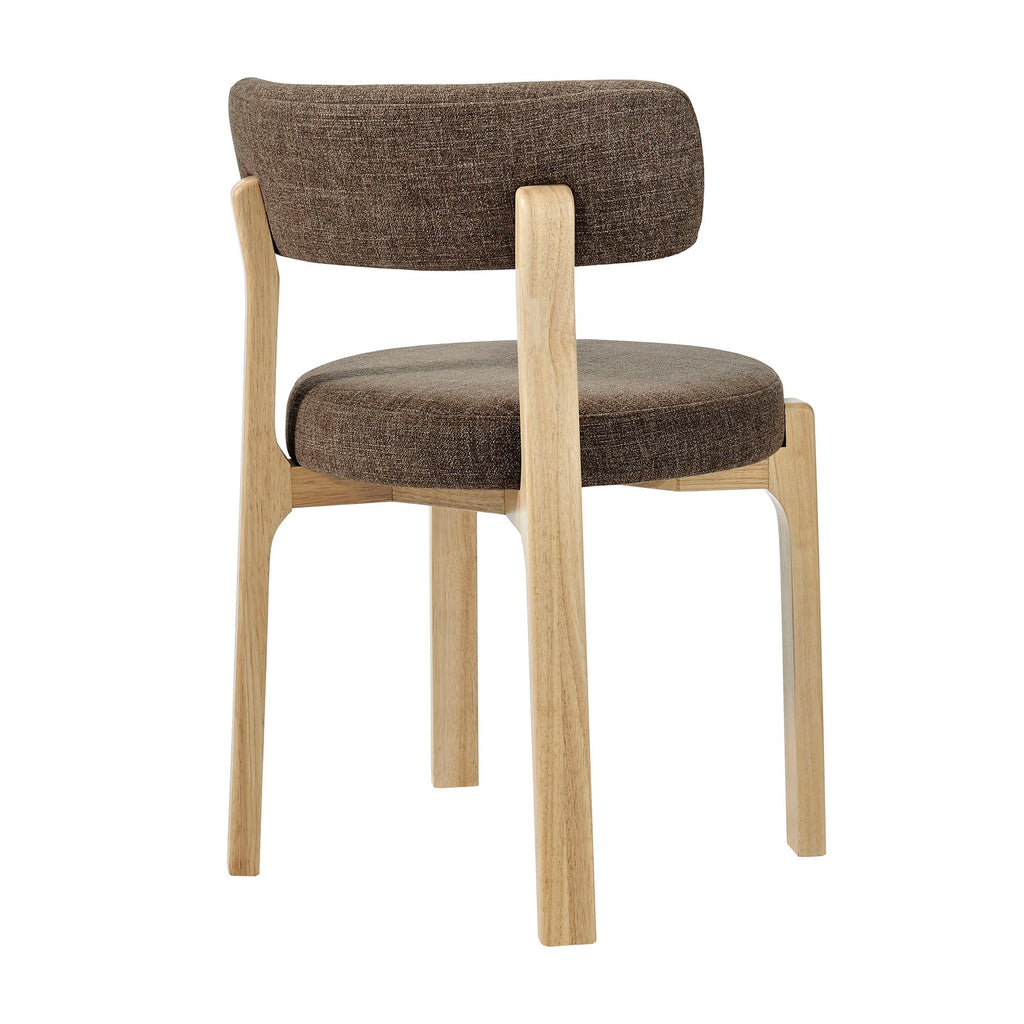 Lot de 2 chaises de salle à manger Marsha en tissu rembourré