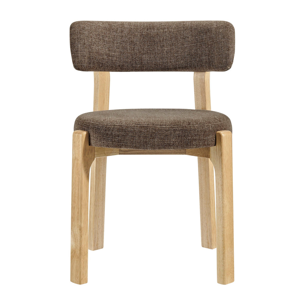 Lot de 2 chaises de salle à manger Marsha en tissu rembourré