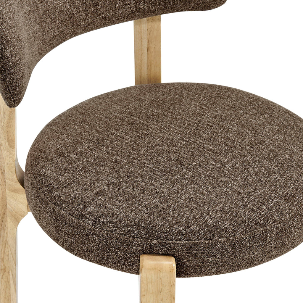 Lot de 2 chaises de salle à manger Marsha en tissu rembourré